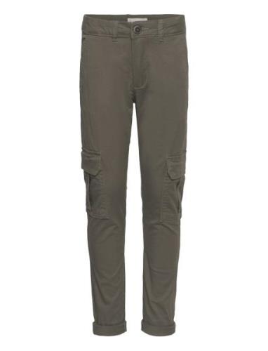 Cotton Cargo Trousers Bottoms Khaki Green Mango