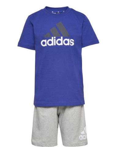 Lk Bl Co T Set Sport Sets With Short-sleeved T-shirt Blue Adidas Perfo...