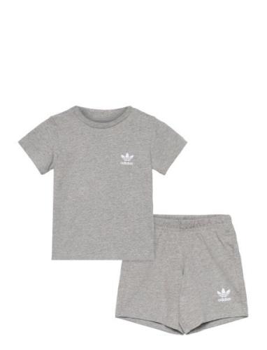 Short Tee Set Sport Sets With Short-sleeved T-shirt Grey Adidas Origin...