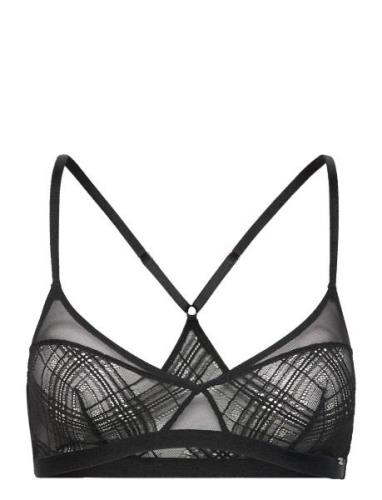 Unlined Triangle Lingerie Bras & Tops Soft Bras Non Wired Bras Black T...