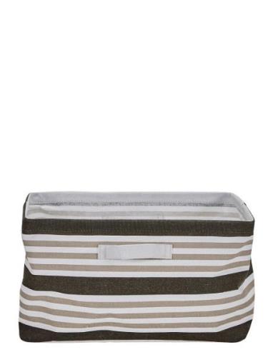 Storage Basket, Store, Brown Stripe Home Storage Storage Baskets Brown...