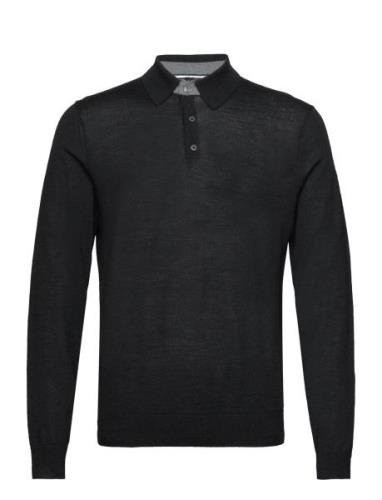 Kamber Tops Knitwear Long Sleeve Knitted Polos Black Ted Baker London