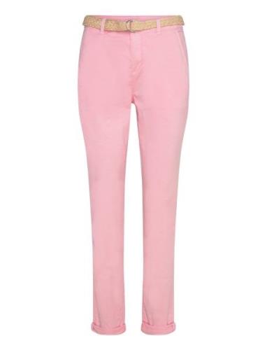 Cropped Chinos Bottoms Trousers Chinos Pink Esprit Casual