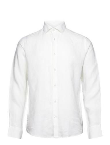 Bs Bilbao Casual Modern Fit Shirt Tops Shirts Linen Shirts White Bruun...