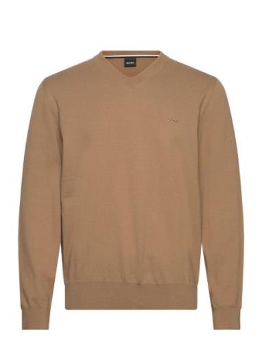 Pacello-L Tops Knitwear V-necks Brown BOSS