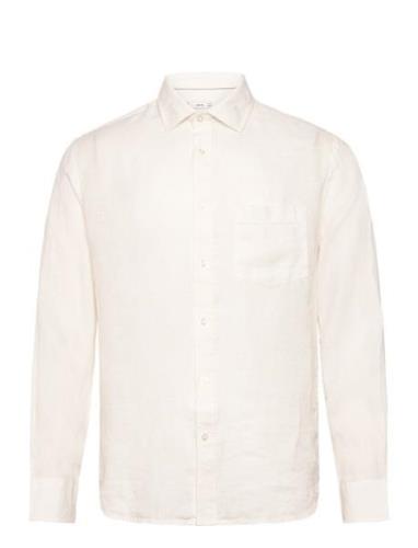 Classic Fit 100% Linen Shirt Tops Shirts Linen Shirts White Mango