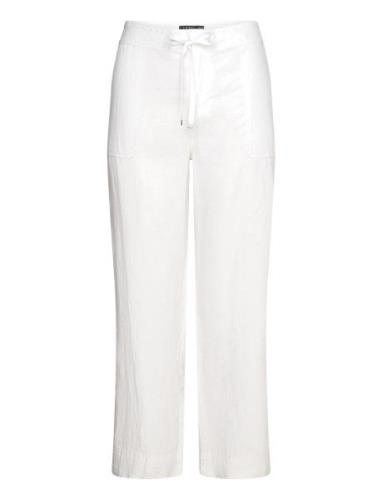 Linen Drawcord Pant Bottoms Trousers Linen Trousers White Lauren Women