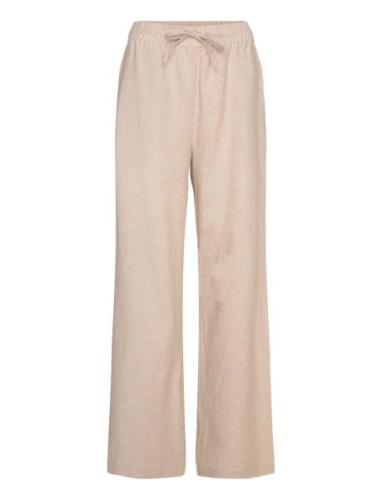 Fqlava-Pant Bottoms Trousers Linen Trousers Beige FREE/QUENT