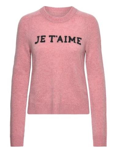 Lili Ws Je T Aime Designers Knitwear Jumpers Pink Zadig & Voltaire