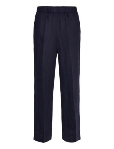 Rel Linen Blend Pull On Pants Bottoms Trousers Linen Trousers Blue GAN...