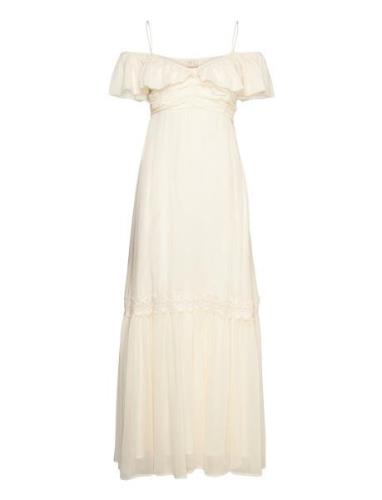 Satin Singoalla Dress Designers Maxi Dress Cream By Ti Mo