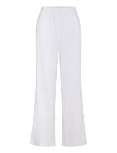 Lr-Naja Bottoms Trousers Linen Trousers White Levete Room