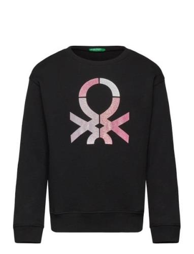 Sweater L/S Tops Sweatshirts & Hoodies Sweatshirts Black United Colors...