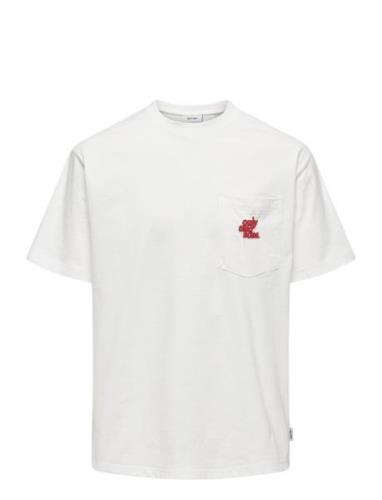 Onsarchie Life Rlx Ss Tee Tops T-Kortærmet Skjorte White ONLY & SONS