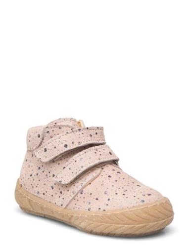 Shoes - Flat - With Velcro High-top Sneakers Pink ANGULUS