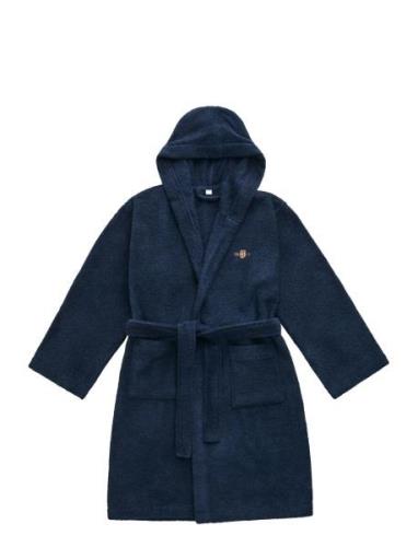 Archive Shield Terry Kids Robe Morgenkåbe Badekåbe Navy GANT