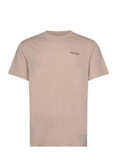 T-Shirt Tops T-Kortærmet Skjorte Beige Armani Exchange