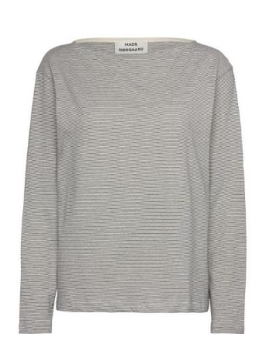 Crisp Jersey Silke Tee Ls Tops T-shirts & Tops Long-sleeved Grey Mads ...