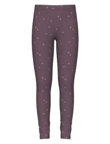 Nkfvivian Glitter Legging Bottoms Leggings Purple Name It