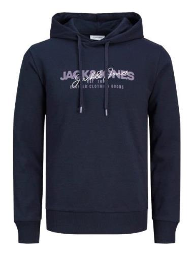 Jjalvis Sweat Hood Tops Sweatshirts & Hoodies Hoodies Navy Jack & J S