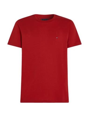 Essential Reg Fit Solid Tee Tops T-Kortærmet Skjorte Red Tommy Hilfige...