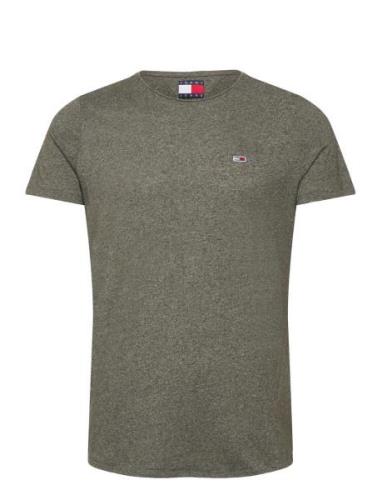 Tjm Xslim Jaspe C Neck Ext Tops T-Kortærmet Skjorte Khaki Green Tommy ...