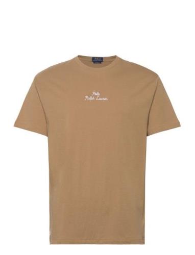 26/1 Jersey-Ssl-Tsh Tops T-Kortærmet Skjorte Beige Polo Ralph Lauren