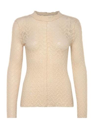 Rosalina Top Tops T-shirts & Tops Long-sleeved Beige NORR