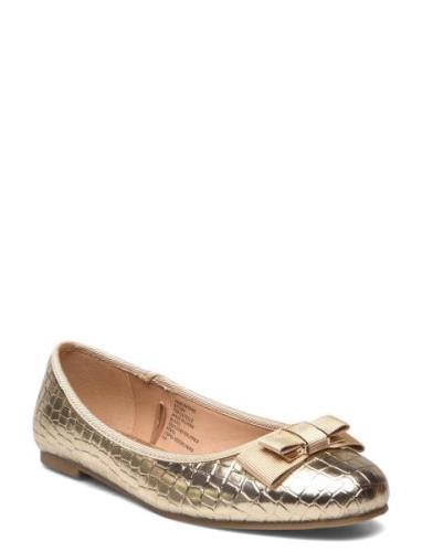 Harlingtons Ballerinasko Ballerinaer Gold Dune London