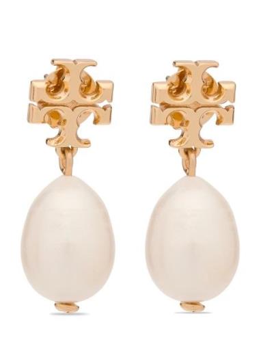 Kira Pearl Drop Earring Ørestickere Smykker Gold Tory Burch