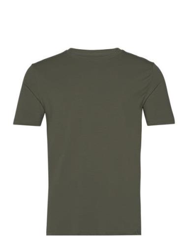 Mens Stretch Crew Neck Tee S/S Tops T-Kortærmet Skjorte Green Lindberg...