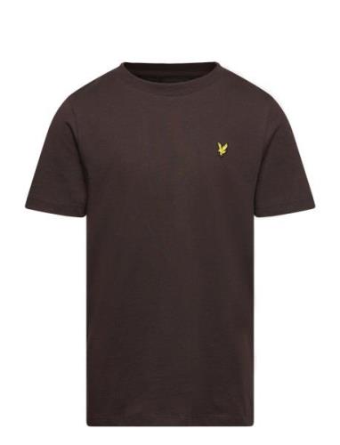 Plain T-Shirt Tops T-Kortærmet Skjorte Brown Lyle & Scott