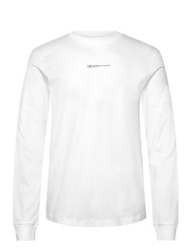 Rounded Hem Longsleeve Tops T-Langærmet Skjorte White Tom Tailor