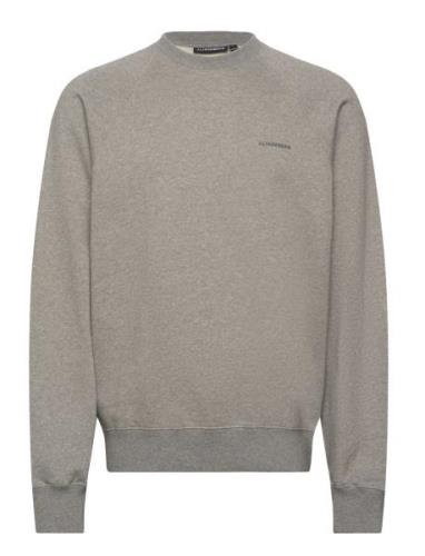 Callan Crew Neck Tops Sweatshirts & Hoodies Sweatshirts Grey J. Lindeb...