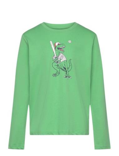 Printed Longsleeve Tops T-shirts Long-sleeved T-Skjorte Green Tom Tail...