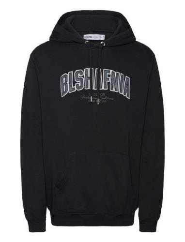 Backstage Applique Hoodie Tops Sweatshirts & Hoodies Hoodies Black BLS...