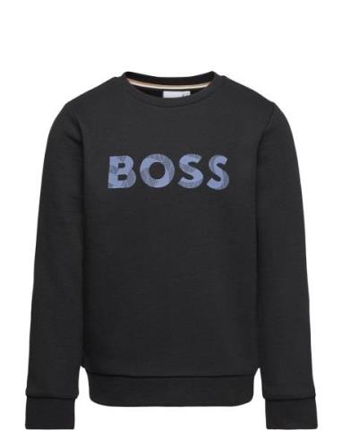 Sweatshirt Tops T-shirts Long-sleeved T-Skjorte Black BOSS