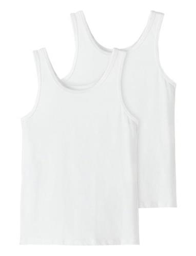 Nkfuu Tank Top 2P Noos Tops T-shirts Sleeveless White Name It