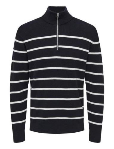 Onsphil Reg 12 Struc Half Zip Knit Noos Tops Knitwear Half Zip Jumpers...