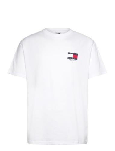 Tjm Reg Rwb Sig Flag Tee Ext Tops T-Kortærmet Skjorte White Tommy Jean...