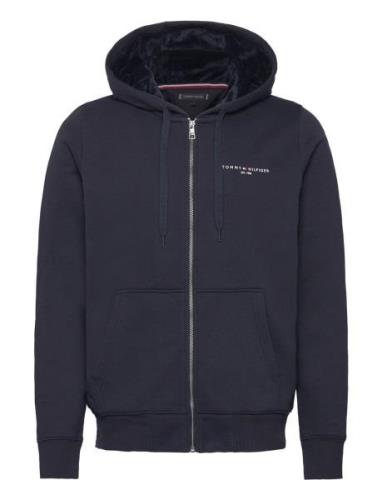 Tommy Logo Fur Lined Hoody Tops Sweatshirts & Hoodies Hoodies Navy Tom...