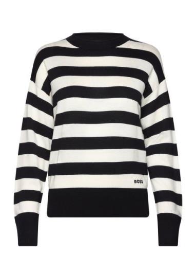 C_Fevangelis_Eosp Tops Knitwear Jumpers Black BOSS