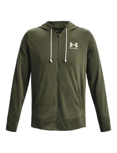 Ua Rival Terry Lc Fz Tops Sweatshirts & Hoodies Hoodies Green Under Ar...