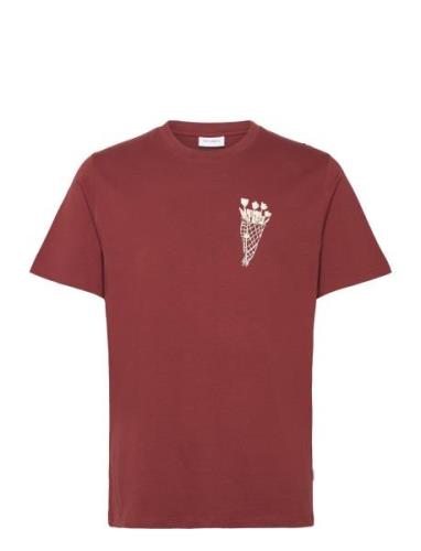 Bouquet T-Shirt Tops T-Kortærmet Skjorte Red Les Deux