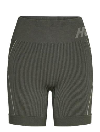 Hmlte Christel Seamless Shorts Sport Shorts Sport Shorts Green Hummel