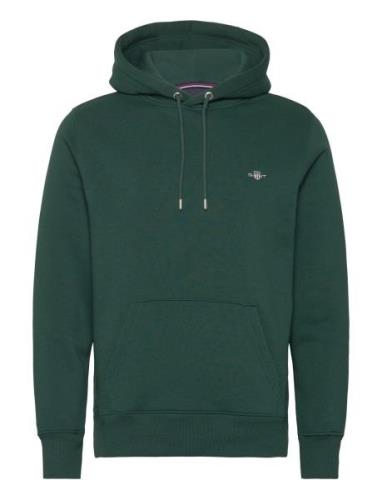 Reg Shield Hoodie Tops Sweatshirts & Hoodies Hoodies Green GANT