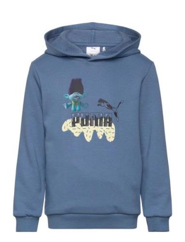 Puma X Trolls Hoodie Tr Tops Sweatshirts & Hoodies Hoodies Blue PUMA