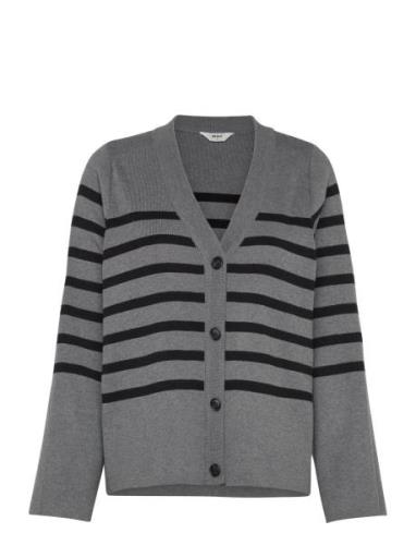 Objester L/S Cardigan Noos Tops Knitwear Cardigans Grey Object