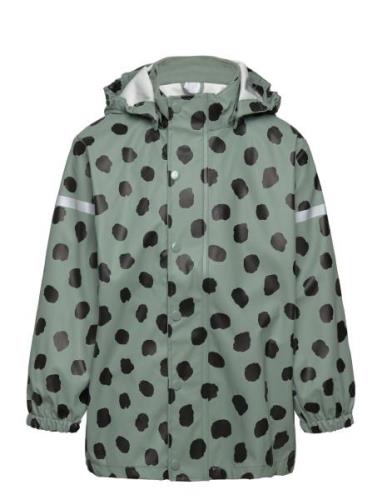 Jacket Rain Pu Outerwear Rainwear Jackets Green Lindex