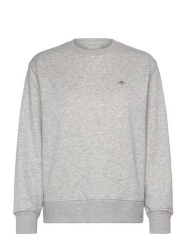 Shield C-Neck Sweat Tops Sweatshirts & Hoodies Sweatshirts Grey GANT